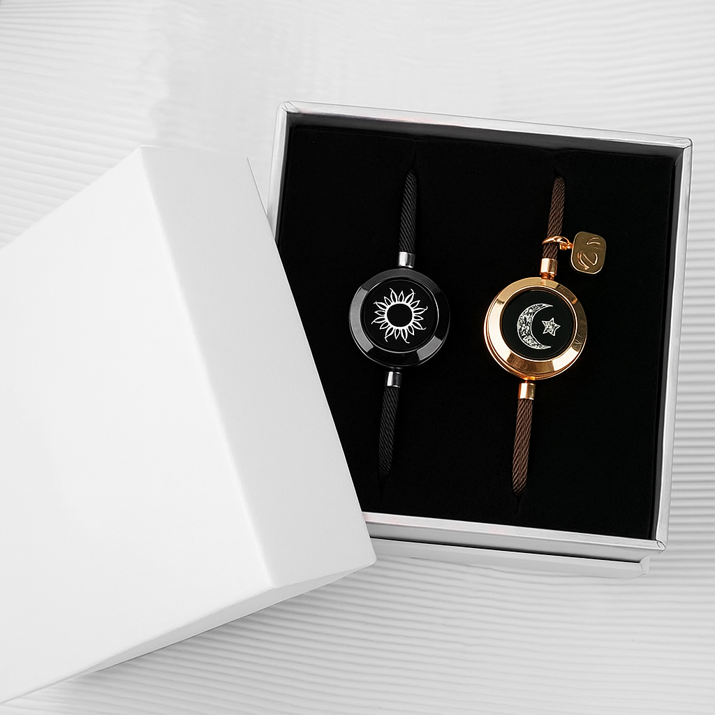 XO Charms Pulseras Toca Sol y Luna con Tobillera de Milán